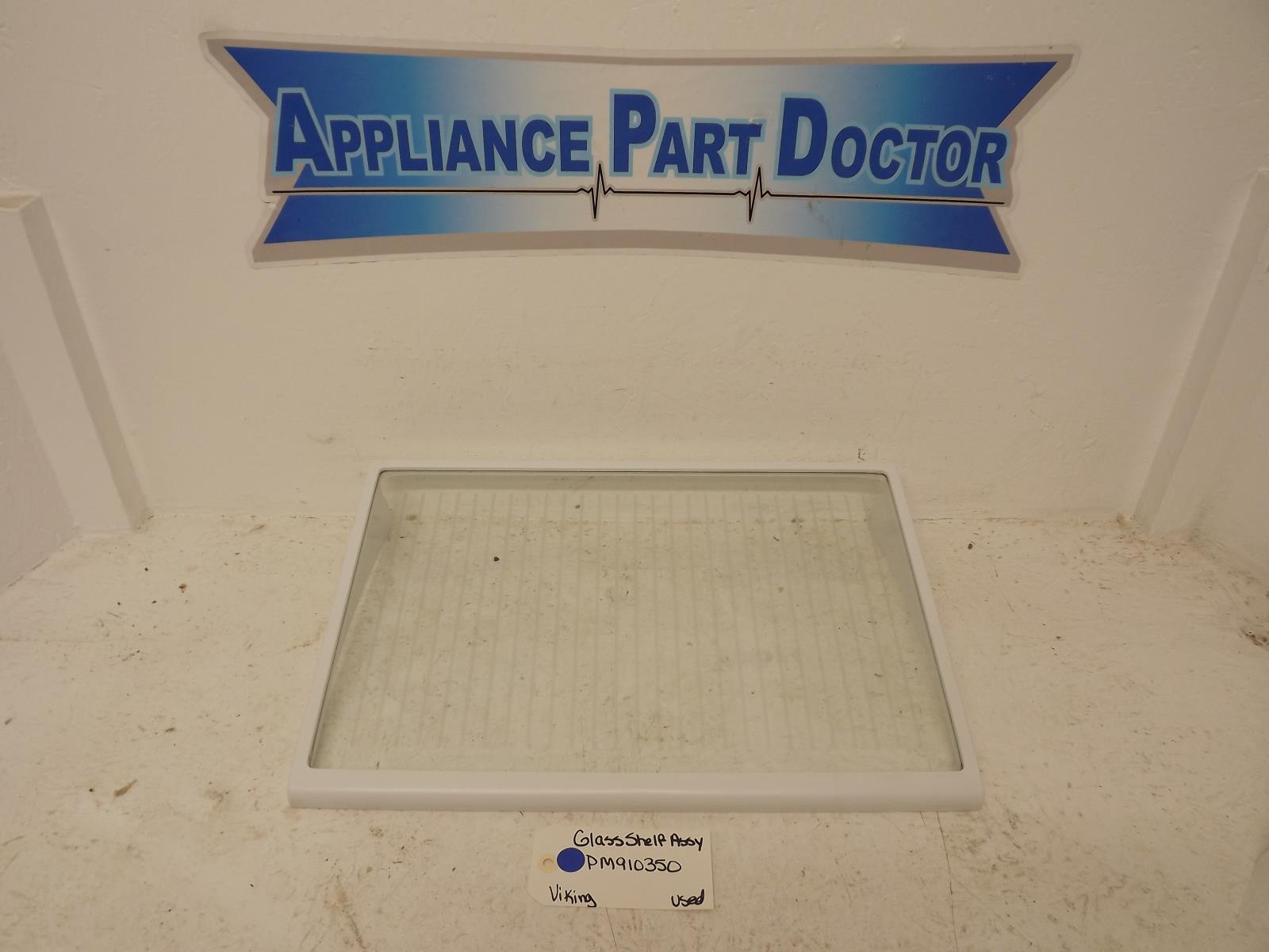 Viking Refrigerator PM910350 Glass Shelf Assy Used Viking Refrigerator PM910350 Glass Shelf Assy Used